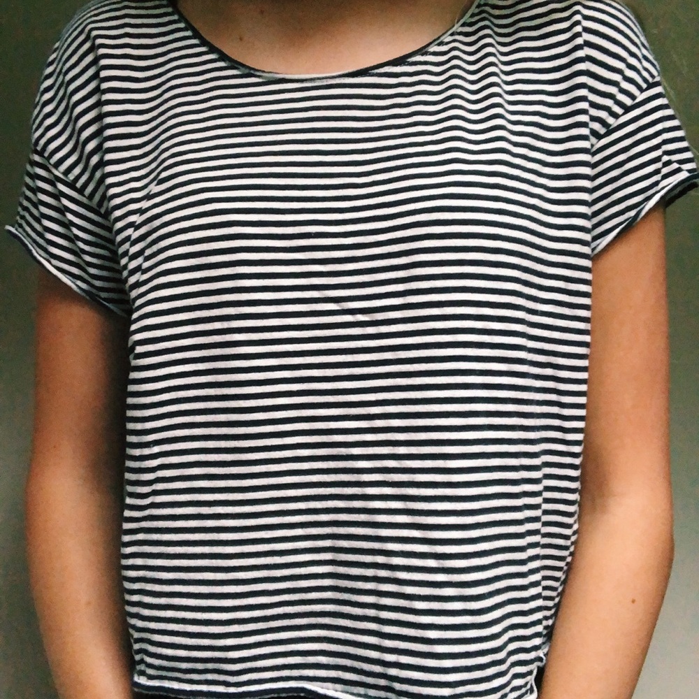 Zara boxy striped tee